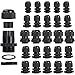 Produktbild 25Pcs Kabelverschraubung, Bolatus IP68 Wasserdicht Kabelverschraubungen PG7 PG9 PG11 PG13.5 PG16 Schwarz Verstellbare Kabelsteckverbinder Set mit Gegenmutter Kunststoff Einstellbar Kabelanschlüsse