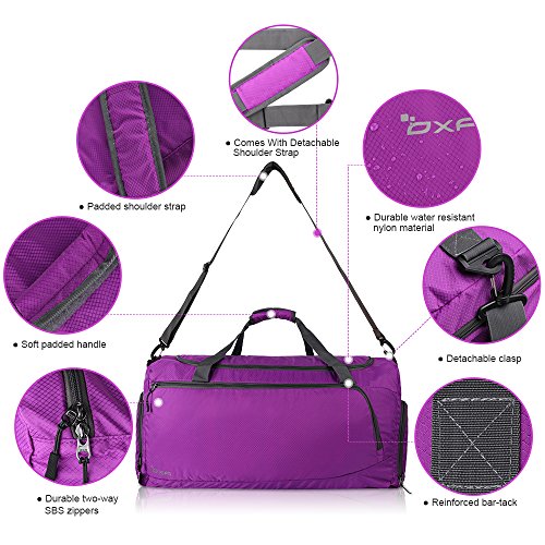 OXA Lightweight Foldable Travel Duffel Bag with Shoes Bag