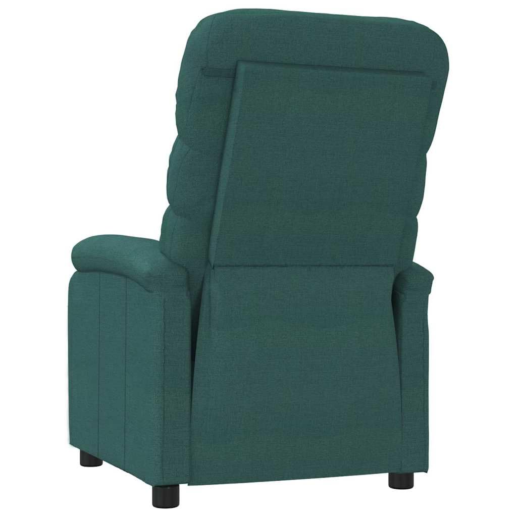 Sillón Relax Verde Oscuro Sillón Ajustable TV de Tela | Cómodo sillón reclinable con 3 posiciones ajustables para noches relajadas en el salón o sala de lectura.