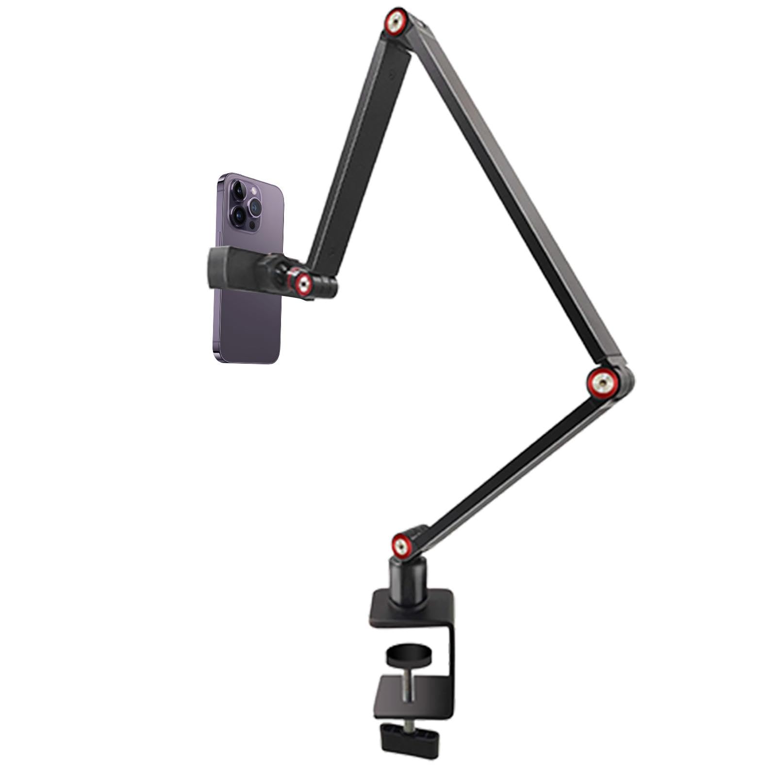Soporte para teléfono Soporte para cama, Soporte ajustable para teléfono | Soporte ajustable en altura y ángulo, soporte resistente para tableta de b