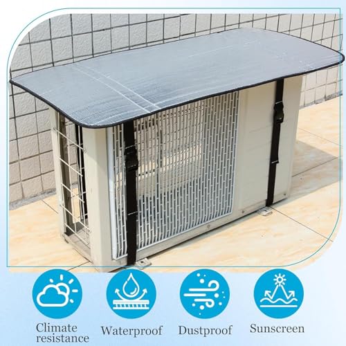 Image of Outdoor Protection Split AC Cover Outdoor Unit Cover | Heat-Insulated,Weathe-Resistant Protection|Extend AC Lifespan&Boost Energy Efficiency AC Outdoor Unit Protector 1 Ton,1.5 Ton
