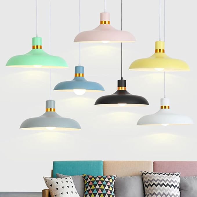GERAGUR Metalen Hangende Hanglamp Retro Schuur Hanglamp Moderne Lantaarnkroonluchter Patroon Koepel Minimalistische Stijl Plafond Opknoping Metalen Schaduw voor Keukeneiland, Eetkamer, Woonkamer photo 3