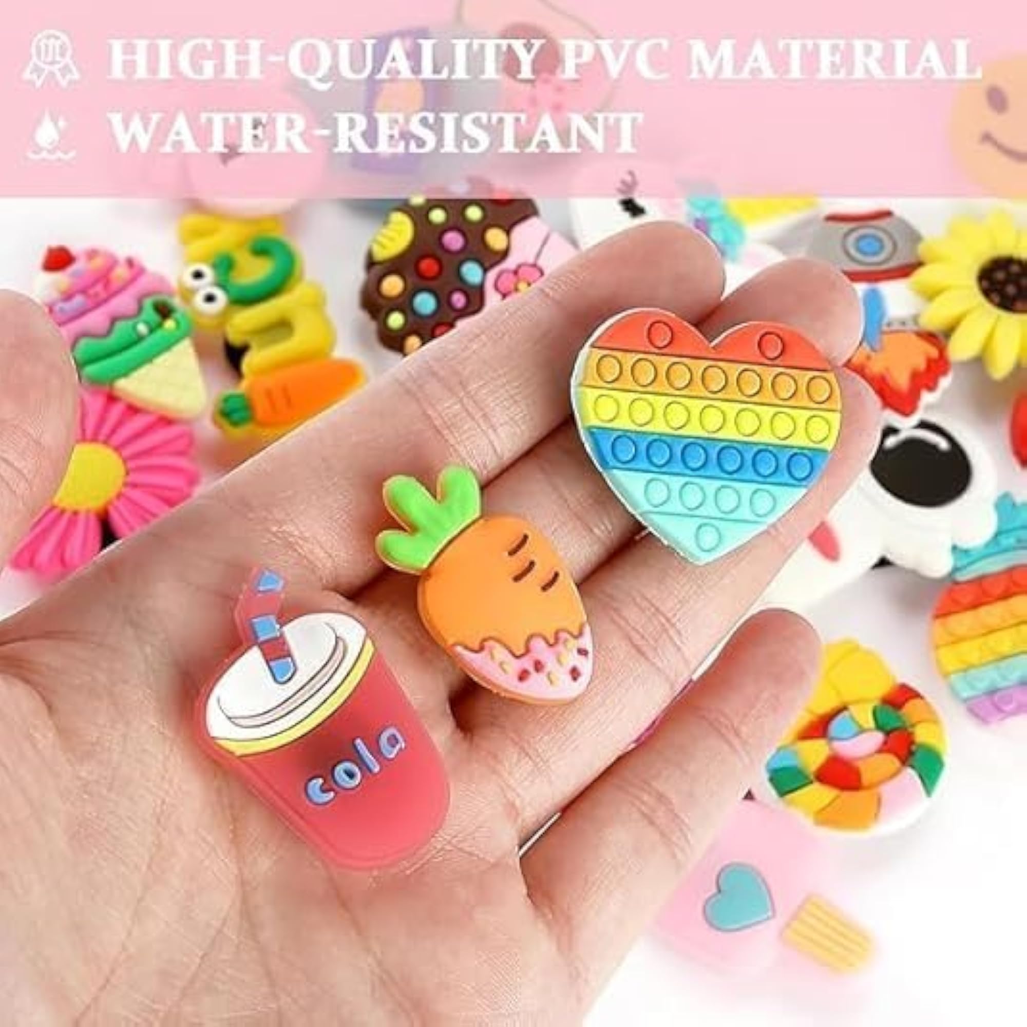 30PCS Random Shoes Charms for Crocs Slippers, Casual Decoration