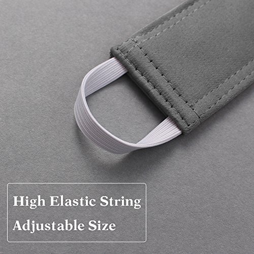 Image of PONY DANCE Baby Door Latch Cover Closer - Nursery Door Silencer with Strong Elastic Straps, Thick Solid Cushion for Noise Reduction, Prevents Slamming, 3 Pieces, 4W x 2L Inches, Grey