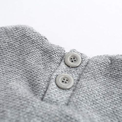 Baby Winter Long Sleeve Tops Onesies,Toddler Girls Long Sleeve Knitted Bow Newborn Tutu Princess Dress 0-24M Gray