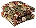 Pillow Perfect Indoor/Outdoor Brown/Green Tropical Wicker Seat Cushions, 2-Pack