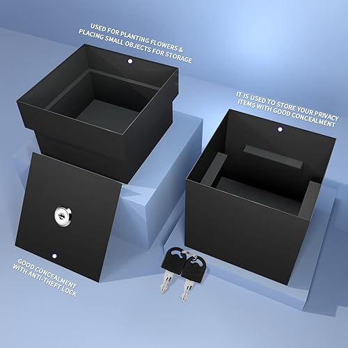 Miniatura 5 de Sdstone Caja fuerte de distracción para macetas, con bolsa de dinero ignífuga y cerradura, caja de seguridad secreta, soporte para el hogar, para