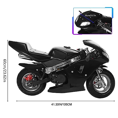 Image of Kids Dirt Bike, 50cc / Gas Powered Dirt Bike for Kids 8-14, 2-Stroke Mini Dirt Bike, Pull Start Off-Road Motorcycle, 10-Inch Tires, Disc Brakes, 25 MPH, 330 lb Max Load (Black)