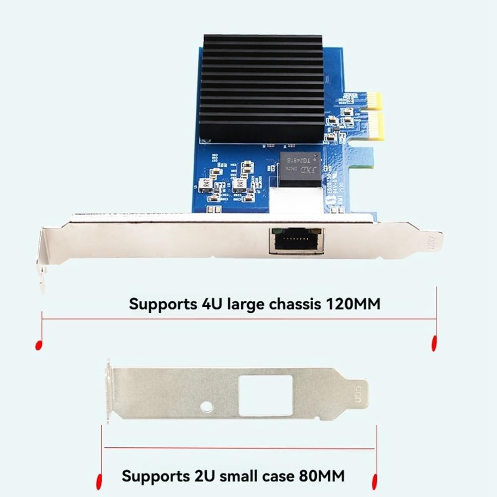 Scheda di rete PCIe NIC RTL8127 Chip 10Gb per Win10/Win 11, Scheda di acquisizione Vision PCI-Express X1, Porta RJ45