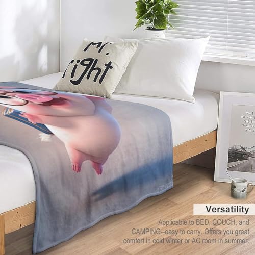 Couverture en flannel cochon mignon pour oublier les frissons sur le lit - 7