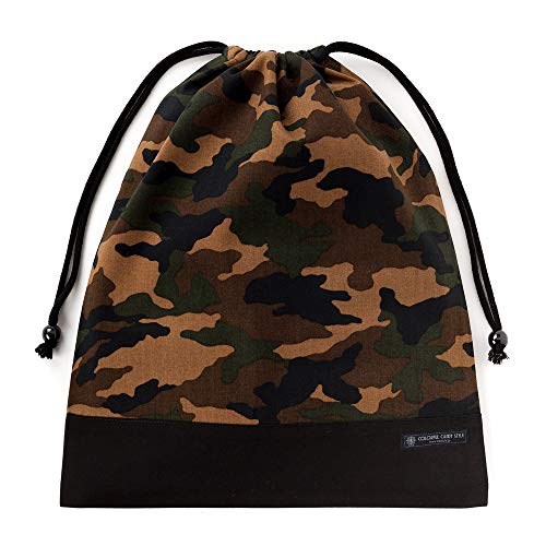 体操服袋 男の子 巾着袋 大 体操服入れ 小学生 お着替え袋 大きめ 迷彩・モスグリーン カラフルキャンディスタイル N3312400