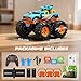 ENEPHE 2-in-1 Monster Truck Toys with Transform Launcher Track – 1:16 RC Remote Control Car 360° Flips Stunts Towing Mini Cars & Electric Scoring Gate Monster Truck Gift for Kids Boys Girls Age 4-12