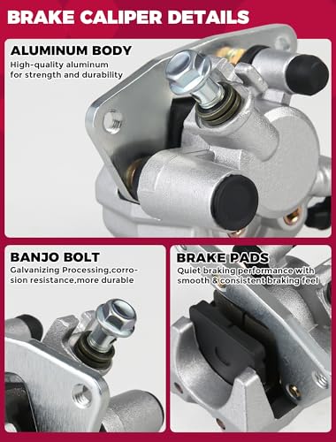 Image of Front Left Right Brake Caliper for Suzuki Eiger 400 500 Quadsport 250 400 LTZ250 LTZ400 Vinson 500 Ozark 250 LT-F250 LT-F400 LT-A400 LT-A500 Arctic Cat DVX400 2004-2008
