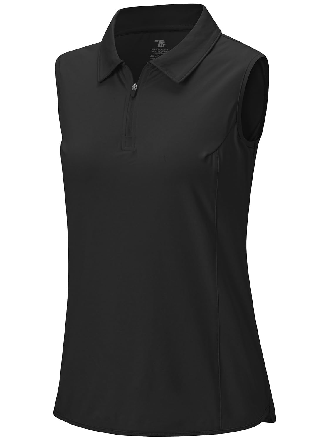 BGOWATU Women's Sleeveless Golf Polo Shirts 1/4 Zip Tennis Tank Tops with Collar UV Protection Quick Dry
