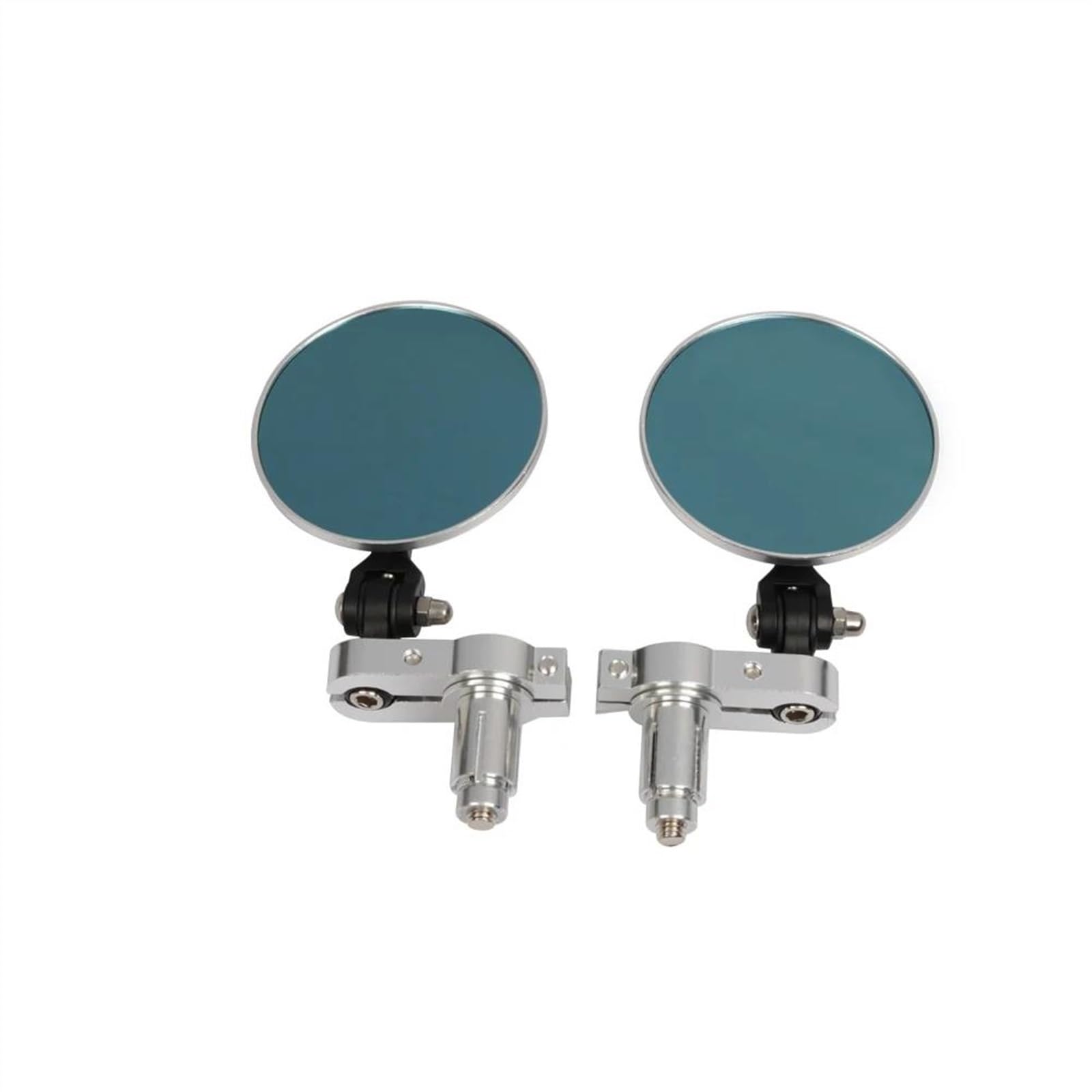 Accessori Eleganti Manubrio Specchietti Laterali per Moto da 7/8 "22mm Ricambi per Specchietti Retrovisori Laterali Bar End per Ducati (Color : Argento)