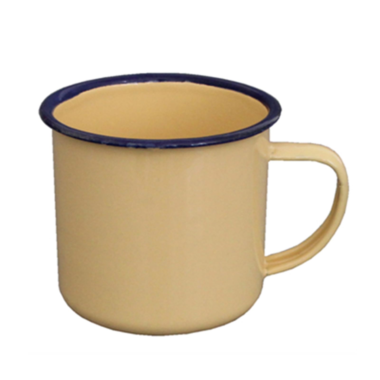 Vintage Enamel Mug with Handle Heat Resistant Large Capacity 120-500ML Retro Drinking Cup for Tea Coffee Milk Kitchen Camping UK