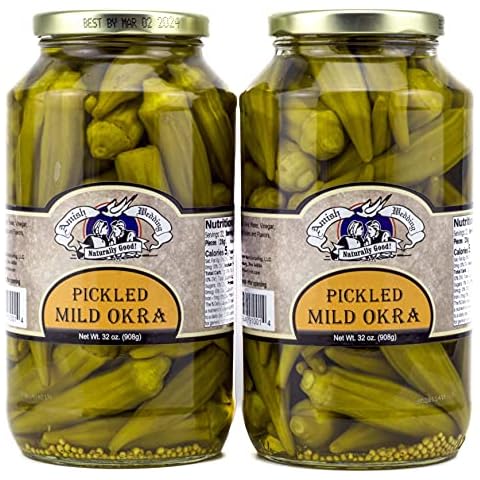 Amish Wedding Mild Pickled Okra 32 Ounces (Pack of 2) Cover