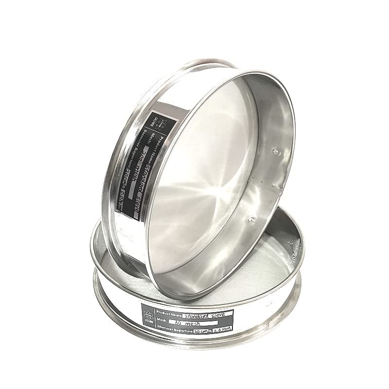 Sample Test Sieve Sieve Soybean Riso GRANELLO SESSAME SIEVIE 304 Telaio in Acciaio Inox e Rete Filtro Diam Diam 20cm Apertura 0,074-1.6mm (Capacity : 60 Mesh)