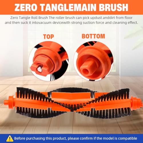 Image of HASTHIP 2Pcs Replenishment Kit for Mi Robot Vacuum Cleaner Mop P, Replacement Accessories Replacement Parts Includes 1 Main Brush, 1 Narrow Cleaning Brush - Cleaning Tools