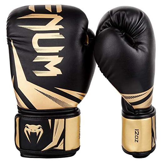 Venum Unisex Challenger 3.0 Boxhandschuhe, Schwarz / Gold, 16 oz