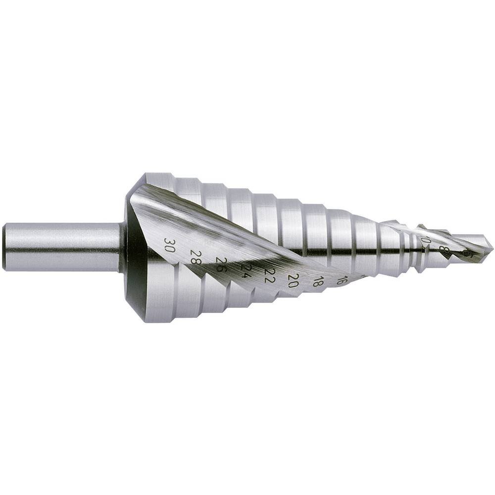 Exact 07005 6-36 mm HSS wiertło stopniowe ze spiralnym fletem