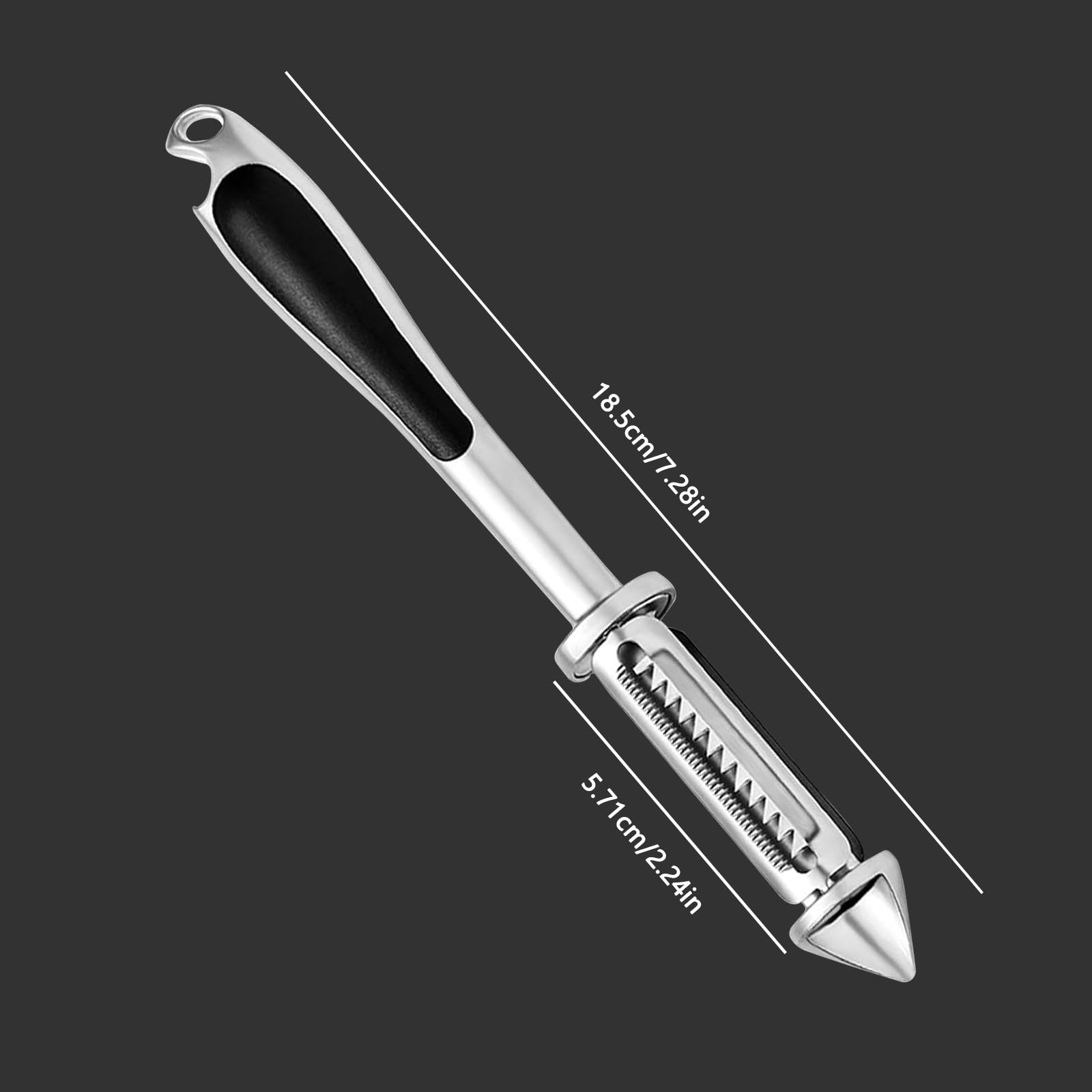 Pelapatate Universale A P Con 2 Lame Di Ricambio – Acciaio Inox, Ergonomico, Per Frutta E Verdura - 2