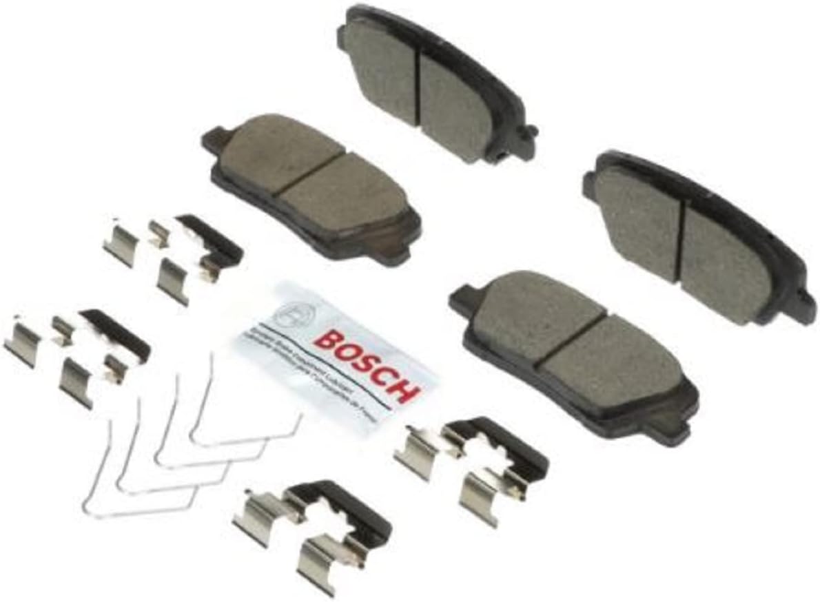 BOSCH BC1916 QuietCast Premium Ceramic Disc Brake Pad Set - Compatible with Select Hyundai Santa Fe, Santa Fe Sport, Santa Fe XL; REAR