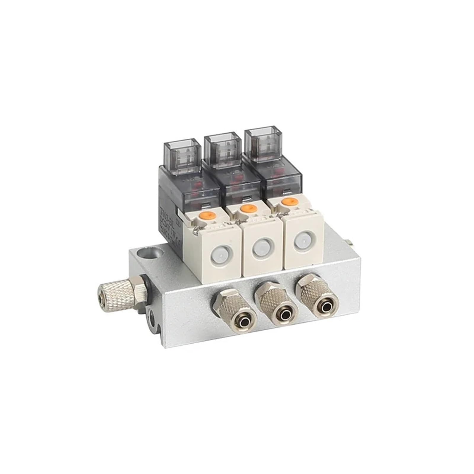 SBSSYVLMV 12V 24V 220V Miniatureic Solenoid Valve Combination Positive Pressure Negative use 2/3 Way NC Valves(101-110v-4)