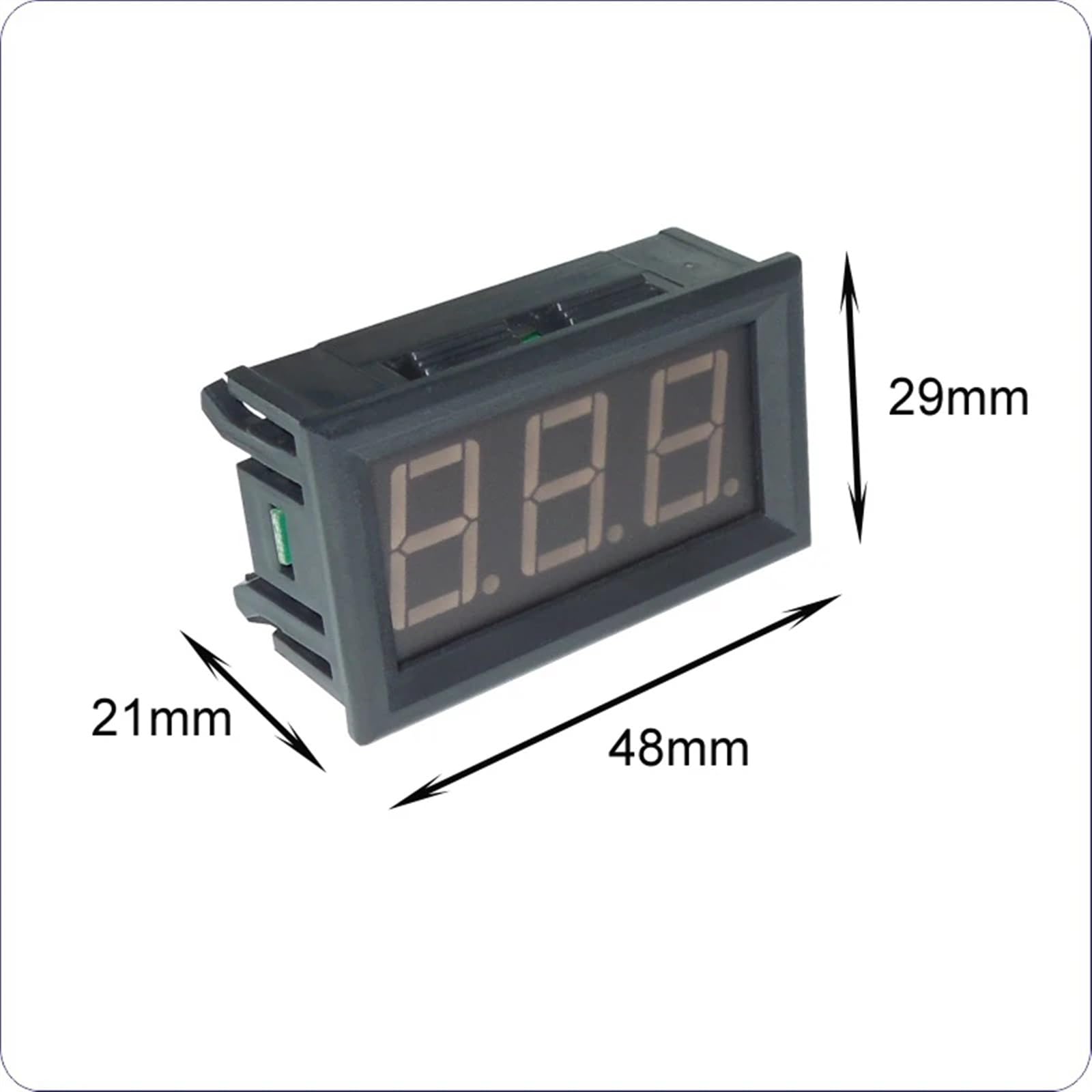 Voltímetro digital LED de voltaje CA 30 V-500 V, dos cables, 0,56 pulgadas, 110 V/220 V, detector indicador(White cover-Red)