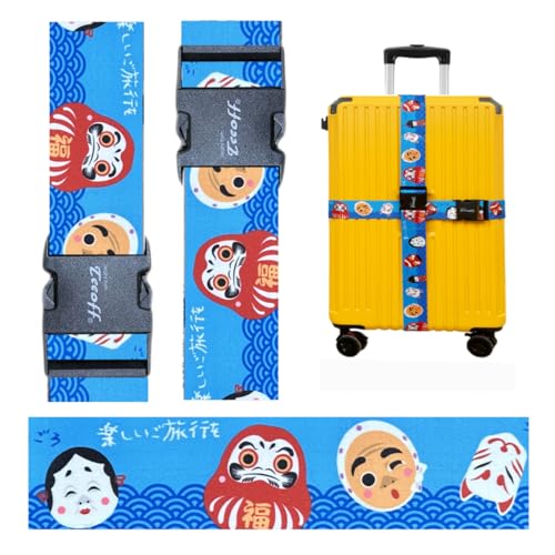 Sangles de bagage contre l'ouverture de valise Teeoff accessoire de voyage bleu