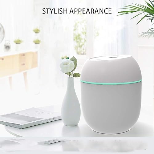 Miniatura 5 de Mini humidificador, fuente de alimentación USB, adecuado para sala de estudio, dormitorio, habitación de bebé, oficina, automóvil, con LED de 7
