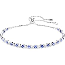 Swarovski Matrix Tennis Soft Bracelet, Mixed Size Round Cut Crystals, Rhodium and Gold-Tone Finishes