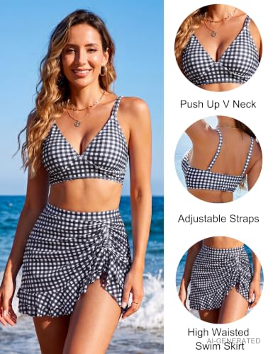 Image of Blooming Jelly Women's High Waisted Bikini Sets Tummy Control Bathing Suit Two Piece Swim Suit 2026 Retro Swimsuit
