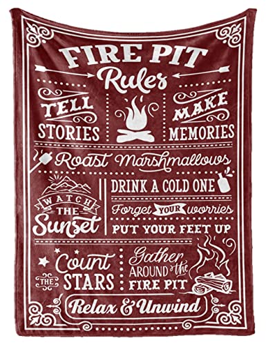 Camping Gifts for Women Men Lovers Throw Blanket, Happy...