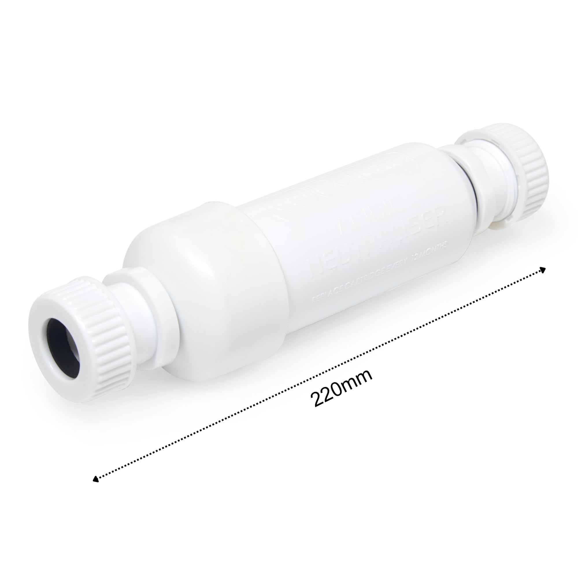 LavaTap Calmag - Neutralizzatore di acidi in linea per caldaie a condensazione CalDensate Condensa Neutralizzatore 21,5 mm