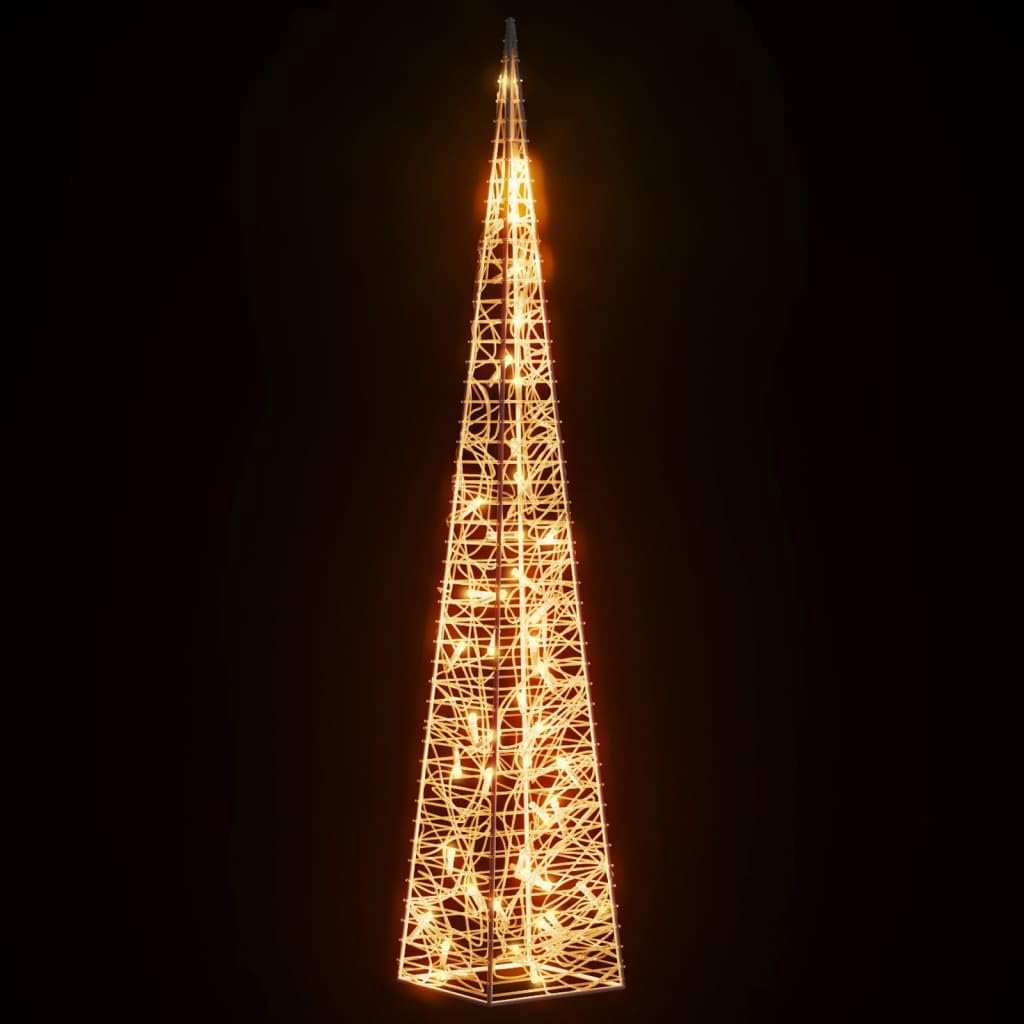 lichtschlauch außen、lichterketteLED-Leuchtkegel Acryl Deko Warmweiß 90 cmGlücksmomente für alle Typen