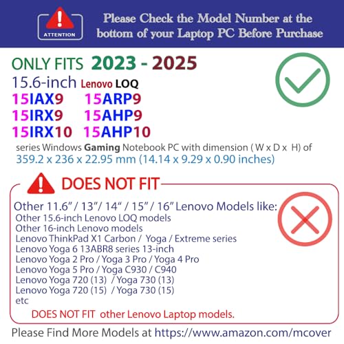 Carcasa rígida mCover para Lenovo LOQ 15ARP9 ventilada 4