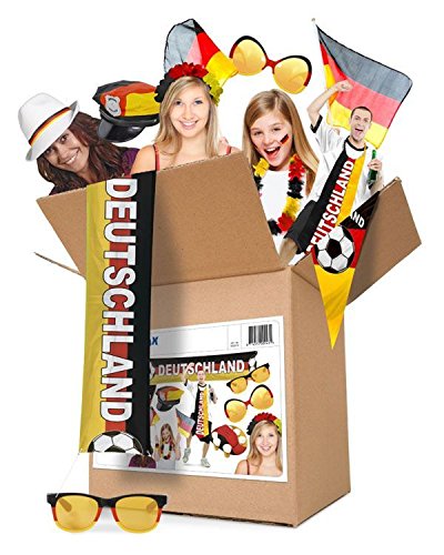 Party Paquet Football Allemagne Folat 00243 de 13 pièces noir rouge jaune