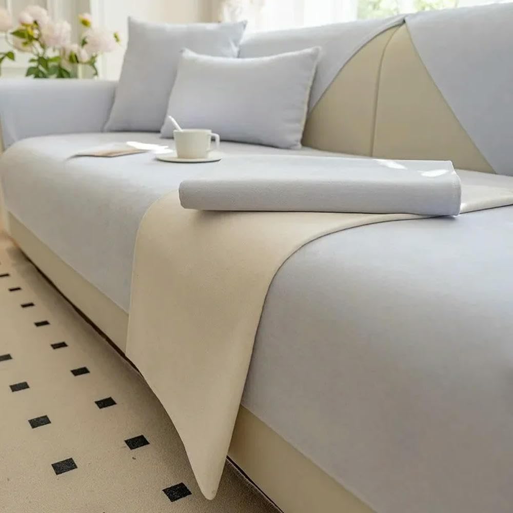 Housse de canapé simple et moderne en tissu chenille confortable