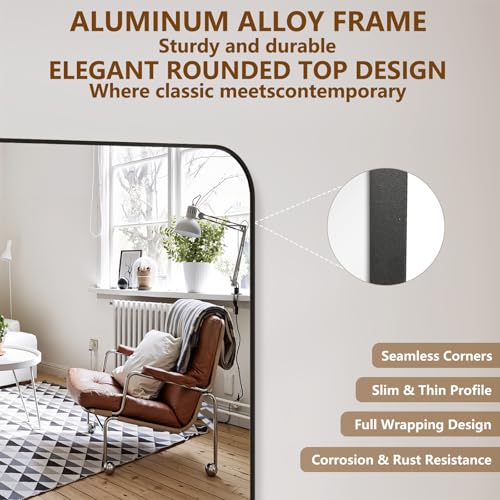 Image of Koonmi Full Length Mirror, 76 inchx34 inch Mirror Full Length with Stand