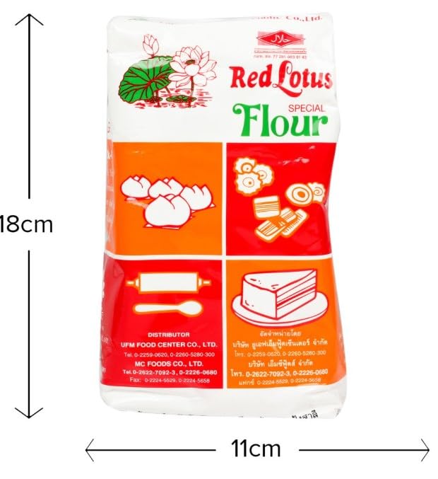Miniatura 3 de Red Lotus - Harina especial para bollos al vapor, galletas, pasteles, galletas, 2.2 libras (35.27 oz), paquete de 9