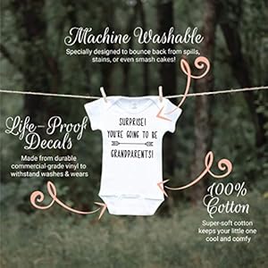 Bump and beyond designs surprise pregnancy announcement grandparents newborn bodysuit  urban country home decor