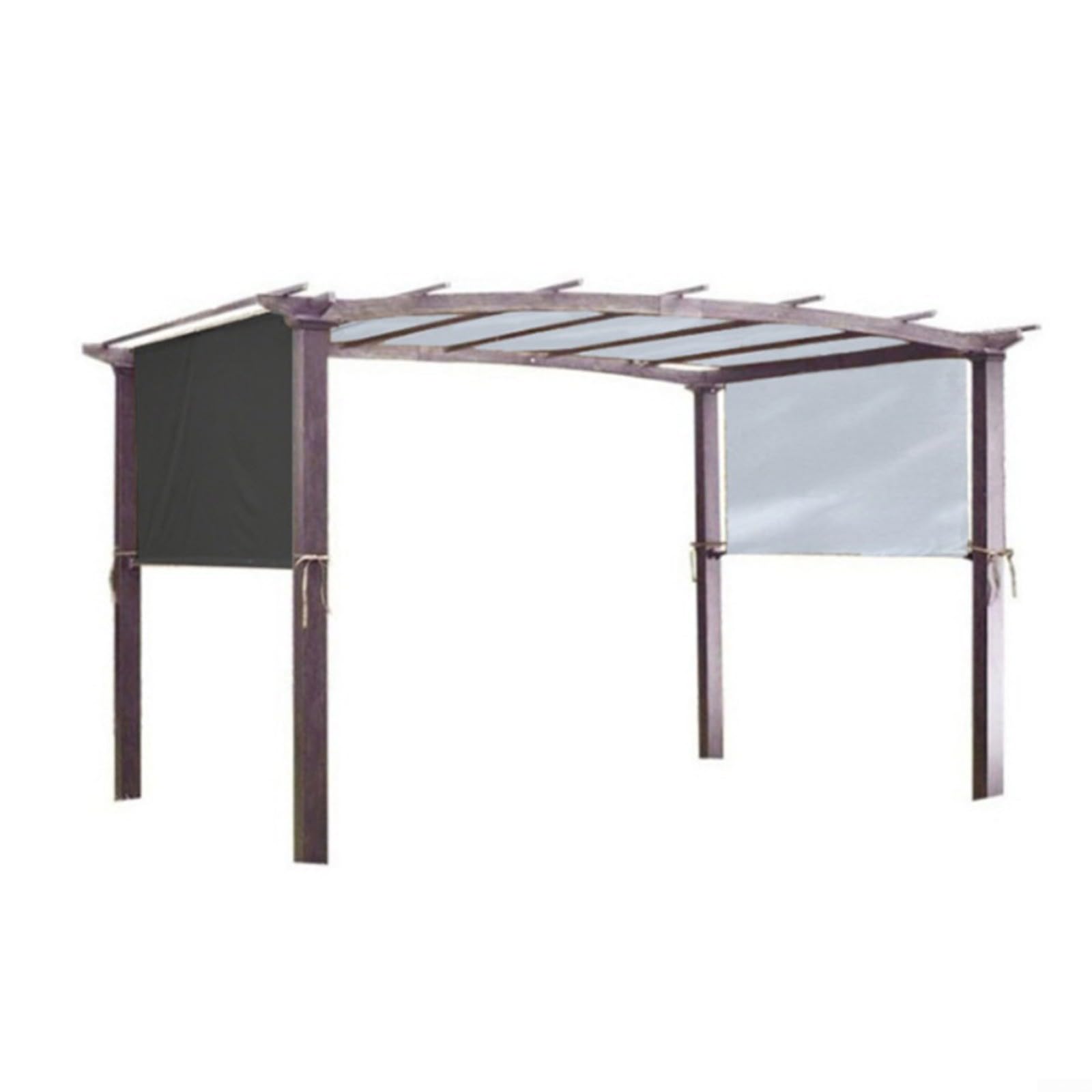 Pergola d'extérieur anti-pluie et soleil avec tiges lestées anti-vent pour grand balcon