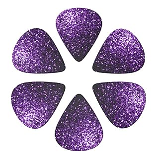 Ensemble de 6 médiators de guitare à paillettes violettes pour guitare acoustique, guitare électrique, basse, ukulélé… - Les Beatles, Paul McCartney, John Lennon, RIngo Starr, George Harrison Ensemble de 6 médiators de guitare à paillettes violettes pour guitare acoustique, guitare électrique, basse, ukulélé… – Image 4