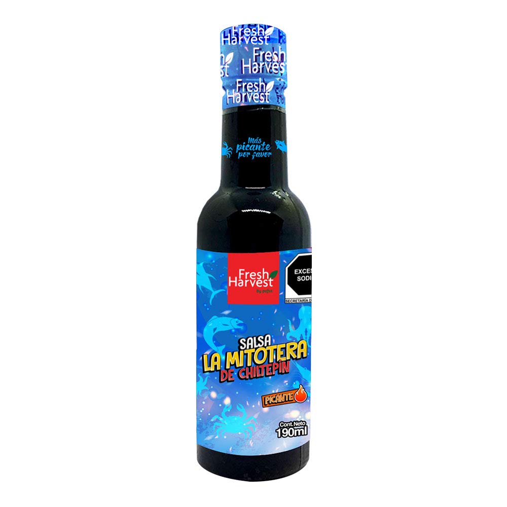 Chiltepín La Mitotera Sauce 190ml (6.42 Fl Oz) | Pack with 3 pieces | Mexican Hot Sauce for Seafood and Snacks | Fresh Harvest