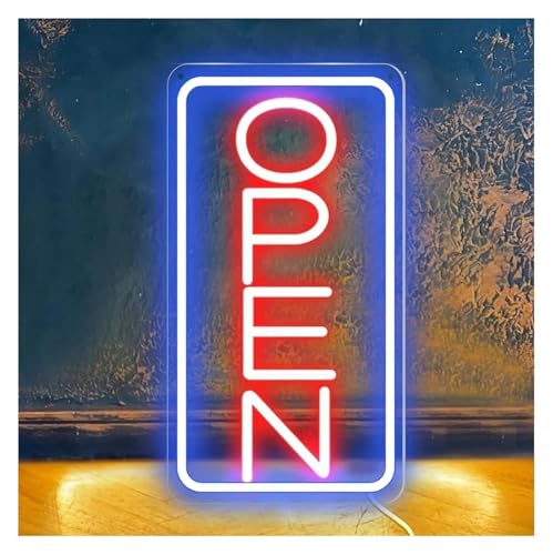 Lumières néon décoratives Enseigne Ouvert LED 20x42cm réglable pour décoration murale