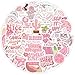 Pink Inspirational Stickers - 50Pcs Motivational Quote Stickers for Girl Women Kids Teens Student Reward Teacher Positivity Encouragement Appreciation Affirmation Confidence Journaling Scrapbook