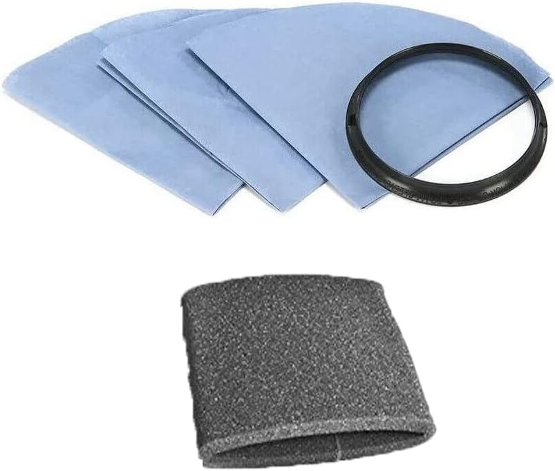 MaxLLTo 3 Pack Replacement 901-07 905-85 9010700 9058500 901-07-00 Vacuum Bags With Filter and Ring for Shop-Vac QS60A QS30A QS20A QPV10.5B QPV10.5 QPS20 5015 3332.5A 3150 2015A 2010 2010A 2015