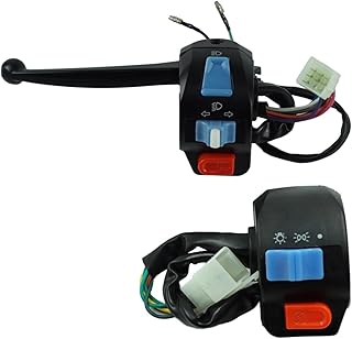 Motorcycle Handlebar Switch, For GY6 50cc 125cc 150cc 1 Pair 12V Waterproof Motorcycle Left and Right Handlebar Control Switch Horn Turn Signal Electric Star (Color : One lever)
