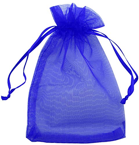 Sacs en organza bleu Allgala 15x20cm pour emballer facilement 100 cadeaux d'invités